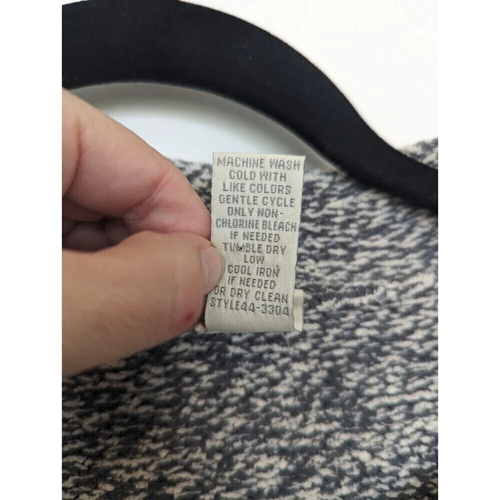 J JILL Pullover Sweater Womens Size L Gray Marled Long Sleeve Chunky Knit Casual